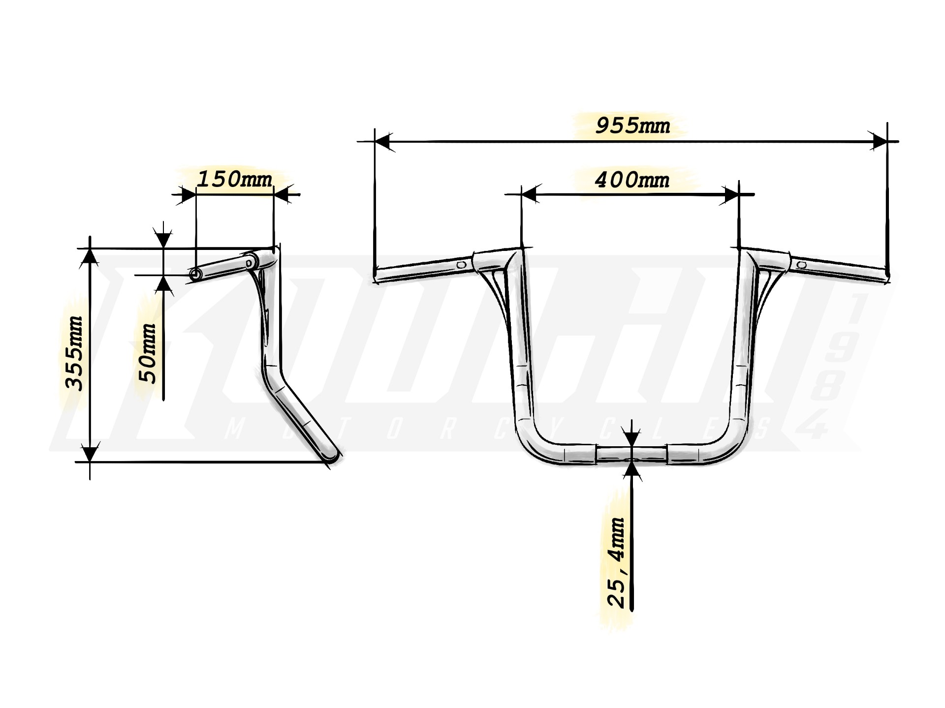 FlowBar Bagger Lenker 14" / 355mm FlowBar Bagger Lenker 14" / 355mm